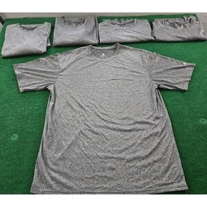 5 pack lot Apparel T-Shirt Mens Size L Gray Short Sleeve Athletic Fit‎